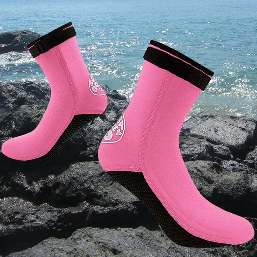 1 Pair 3mm Unisex Neoprene Diving Scubaing Surfing Snorkeling Swimming Socks Boots Outdoor Sports Accessories