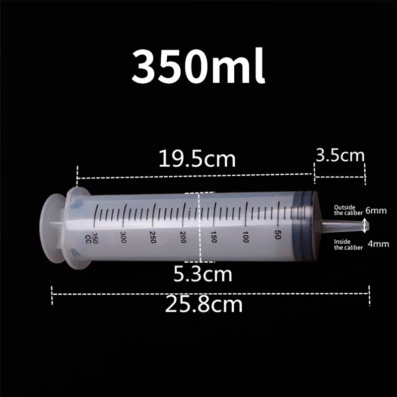 500ml Syringe Large Capacity Syringe Reusable Pump Measuring With 1m Tube Feeding Ink For Car Liquid Oil Glue Applicator