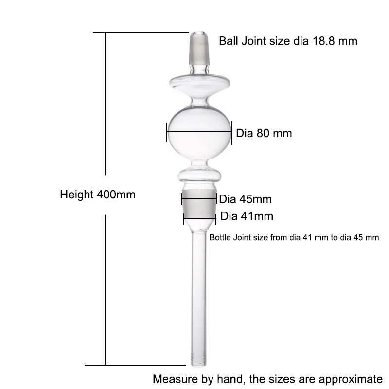 

1PC Glass Down Stem For Led Art Hookah Part Mushroom Shisha Diffuser Fit Ehead Silicone Bowl Head Chicha Narguile Huka