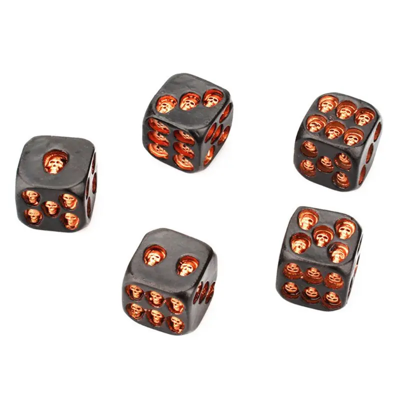 5pcs/set Creative Skull Bones Dice 6 Sided Resin Skeleton Dice Club Pub Party Board Game Children Adult Toy