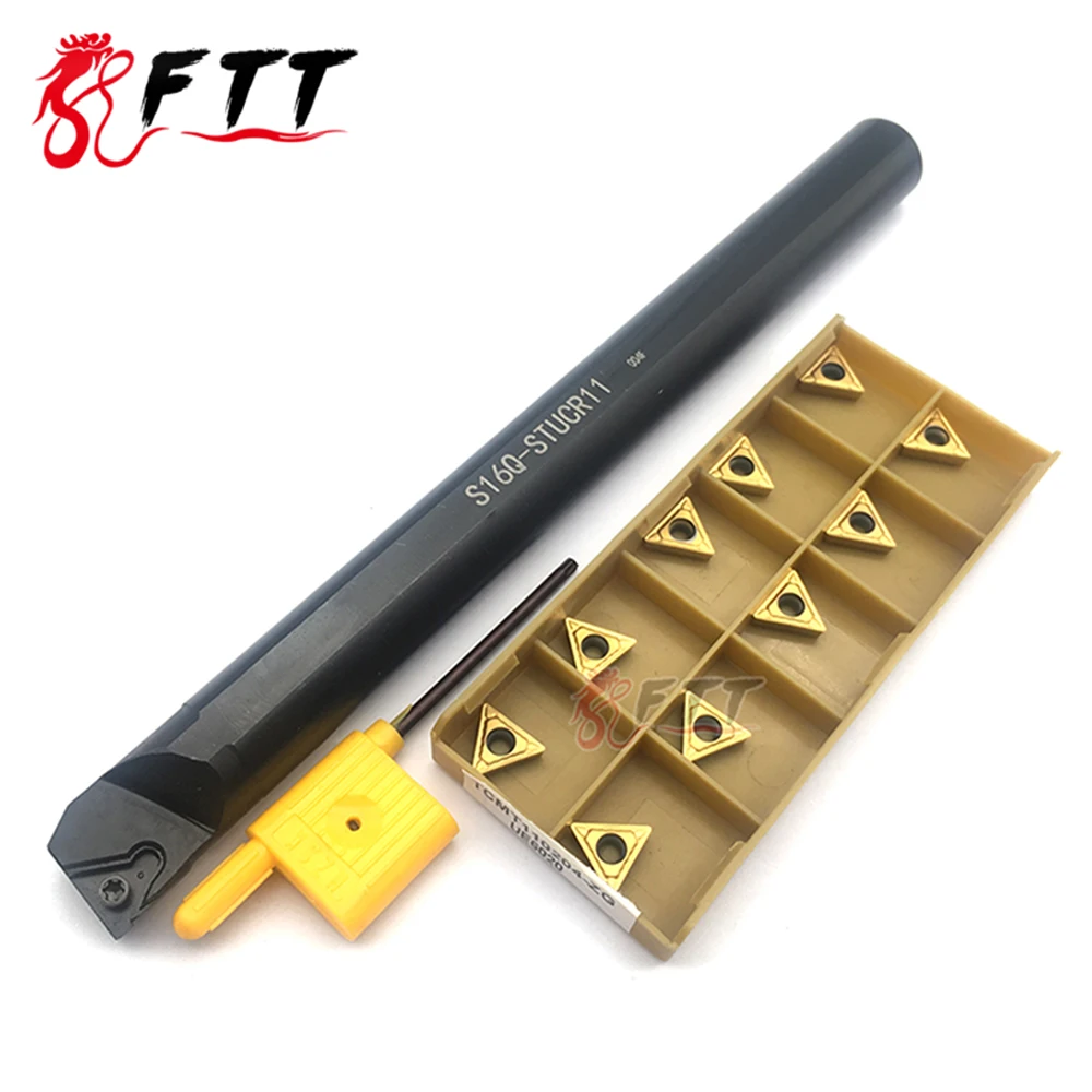 1pc S16Q-STUCR11 Holder with 10 Pcs TCMT110204 High Quality Carbide Inserts CNC 16MM Knife Drill Rod Lathe lnternal Turning Tool