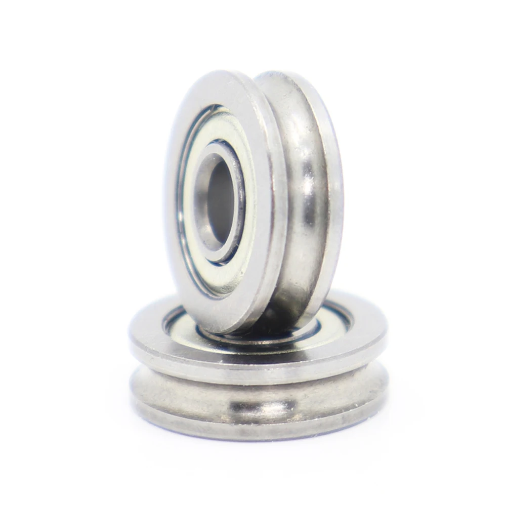 

683ZZ Outer Ring With U groove Stainless Bearings 3*7*3 mm 2PCS Miniature Fishing Rod Reel Pulley U Groove Wheel Bearings