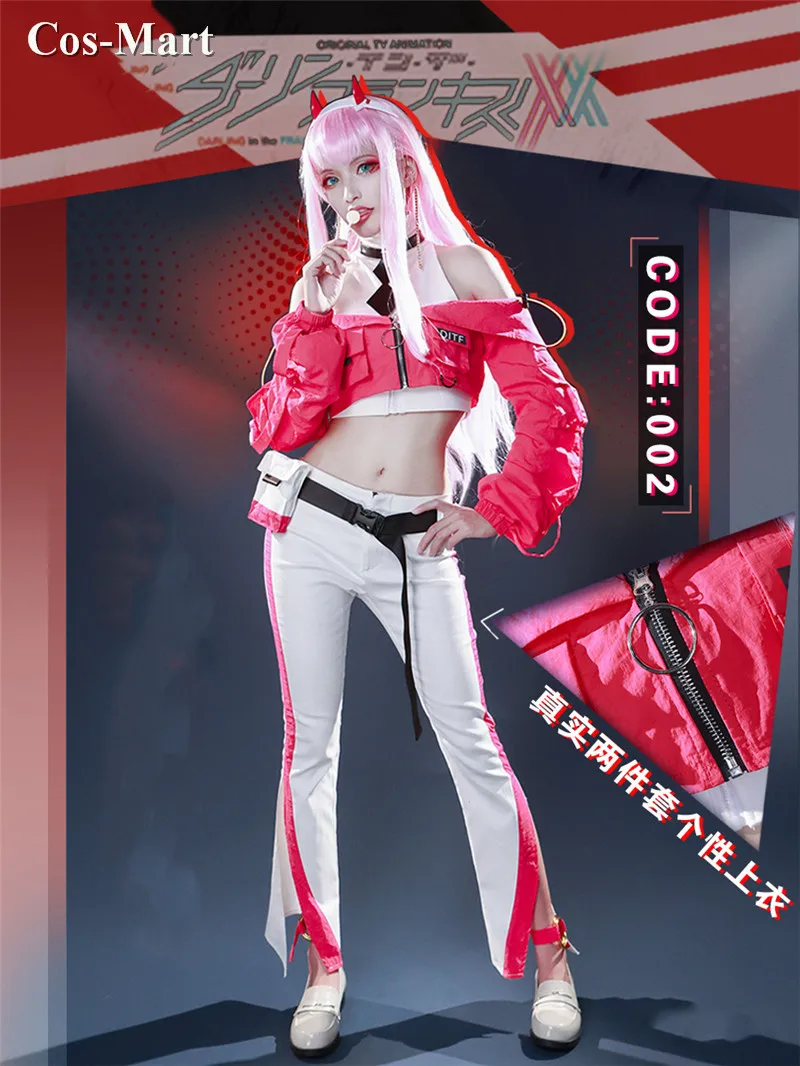 Hot Anime DARLING In The FRANXX 02 Cosplay Costume Sweet Cute Uniforms Full Set Female Activity Party Role Play Clothing S-XL