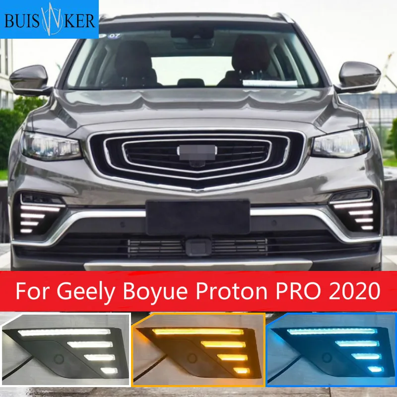 

2Pcs For Geely Boyue Proton PRO 2020 Car LED Daytime Running Light Fog Lamp Frame Fog Light
