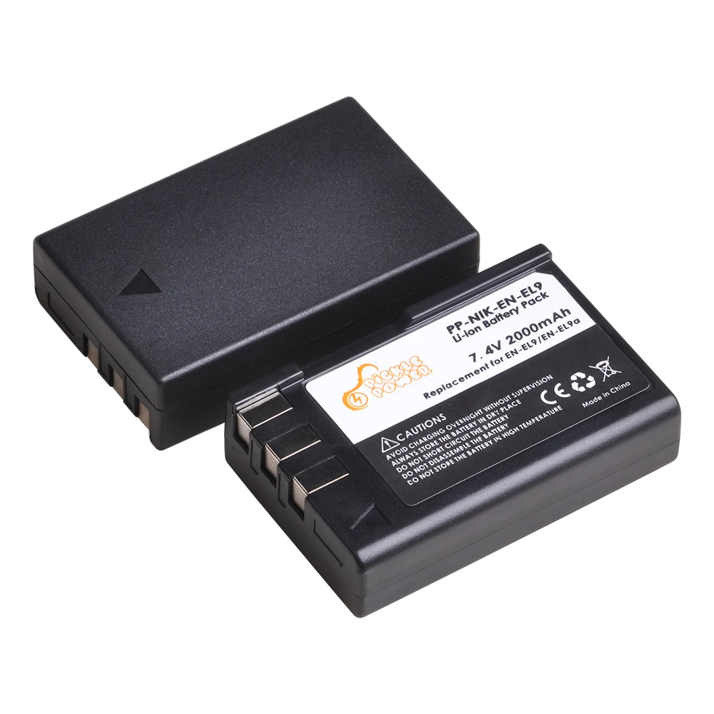 2000mAh Standard Camera Digital Battery EN-EL9 EN EL9a LED Built-in USB Dual Charger for Nikon D40 D60 D40X D5000 D3000