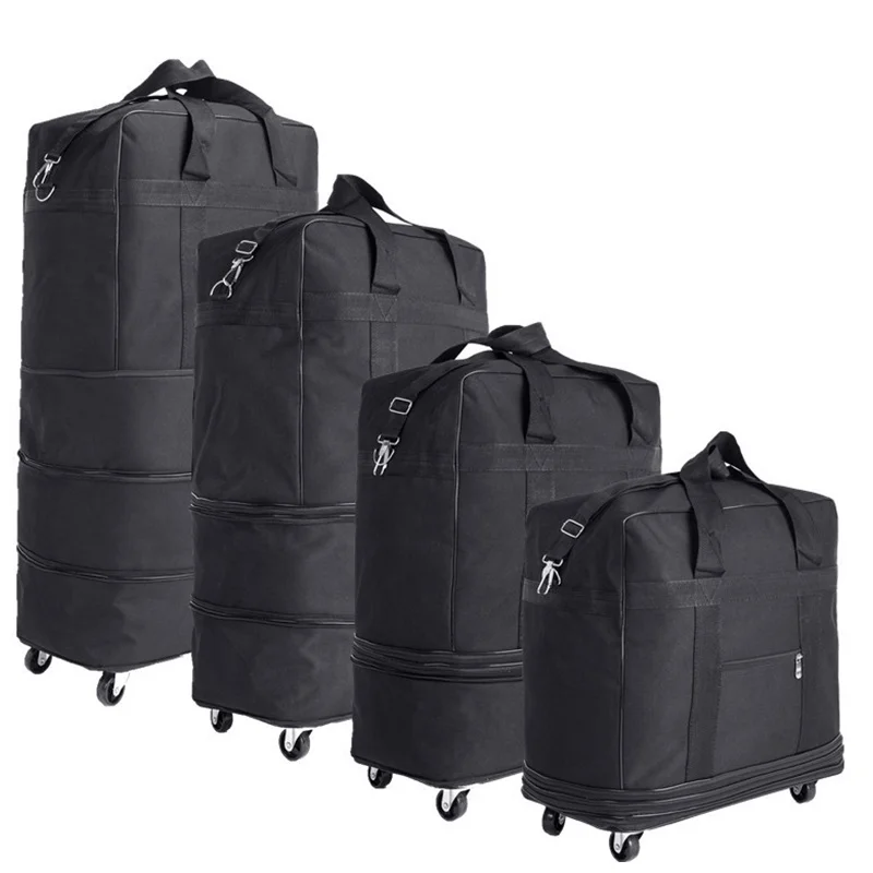 Air checked trolley suitcase bag study abroad luggage bag extra large Oxford travelling bag moving trolley bag pulley bag