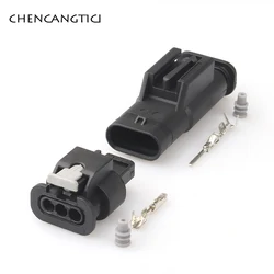 1 Set 3 Pin Tyco AMP Conector impermeável de automóvel 1718653-1 4F0973703 para inverter AUDI VW LEAR 1-1718644-2