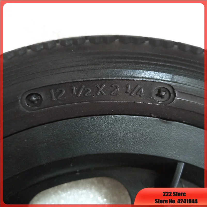 2 piece 12 1/2x2 1/4 Solid Wheel chair Parts Rear   Inch PU Tire Inflation Free  Manual