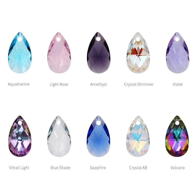 XiChuan K9 Glass One Hole Pendant Rhinestones Clear Water Drop Stones Teardrop Loose Strass DIY Jewelry Making Custom Clothes