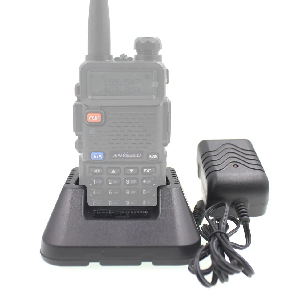 Caricabatterie originale per BAOFENG UV-5R DM-5R UV-5RA Serie UV-5RB Adattatore di alimentazione per radio bidirezionale e desktop per batteria