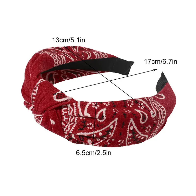 Korea Floral Print Head Hoop Cross Knot Wide Side Headband Women Fabric Hair Band Hair Hoop Girls Hairbands Hair Accessories