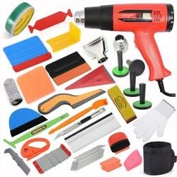 FOSHIO Vinyl Wrapping Car Tools Kit Window Film Installation Hot Air Heat Gun Knifeless Cut Tape Squeegee Tinting Accessories