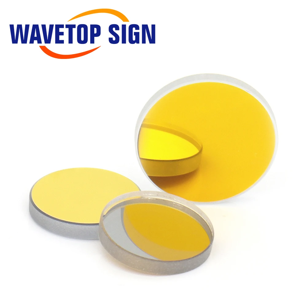 WaveTopSign K9 CO2 Laser Reflect Mirror D20 D25mm Glass With Golden Coating for Co2 laser engraver cutting Machine