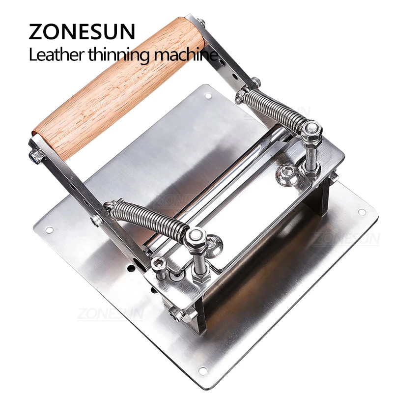 ZONESUN DIY جلدية المنتج اليدوي Skiver قشر أدوات مجرفة الجلد آلة جلدية الفاصل الخضار المدبوغة مقبض مقشرة