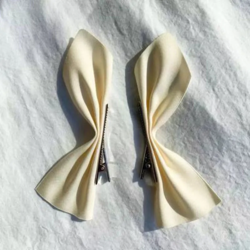 Korean 1/2Pcs Bow Hairpin for Women Girls Fashion Headdress Hairgrips Cute Back Head Top Clip Female Hair Accessories