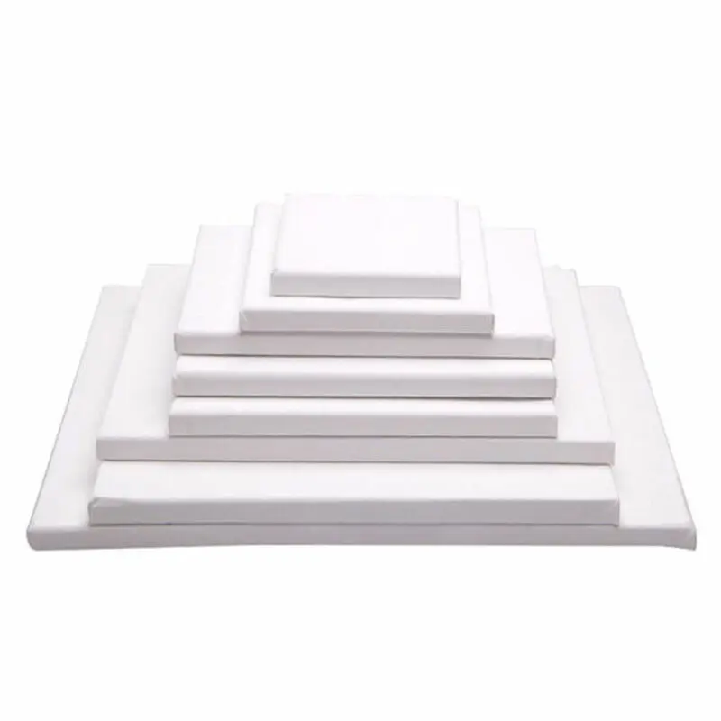 1Piece White Blank Square Artist Canvas For Canvas Oil Painting,Wooden Board Frame For Primed Oil Acrylic Paint