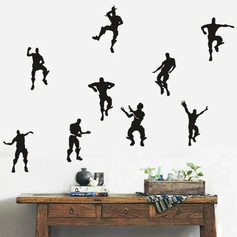 9 Pcs Nite Xbox Dance Wall Stickers Vinyl Dancing Men Dance Classroom Decor Wall Stickers for Boys Room Decoration Poster Z520