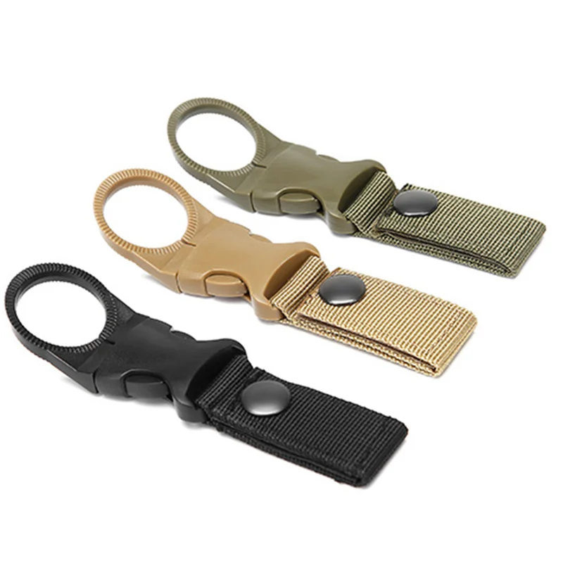 

2Pcs EDC Tactical Gear Military Multitool Webbing for Outdoor Tools Buckle Hook Water Bottle Holder Belt Clip