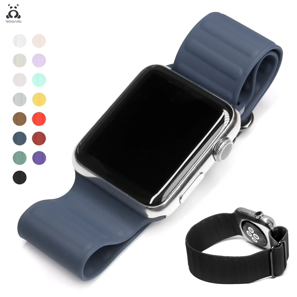 Ремешок силиконовый для Apple Watch series 7 6 SE 5 4 3 iWatch 40 41 44 45 мм