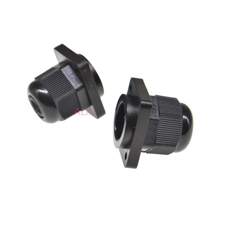 1PCS D TYPE panel IP68 PG13.5 black Waterproof Nylon Plastic wire cable gland connector for 6-12MM wire CABLE