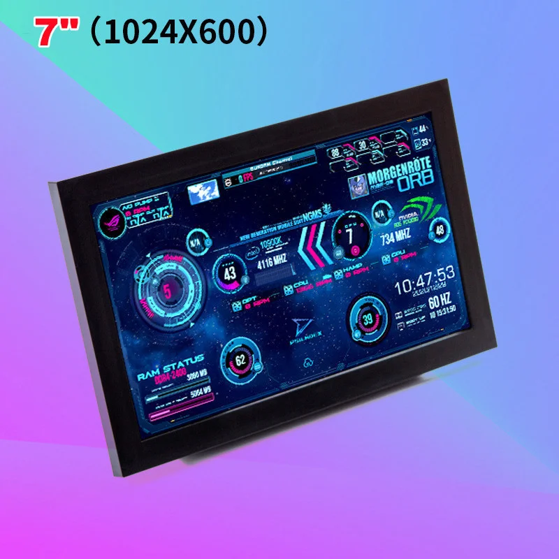 AIDA64 Dynamic Display Host Temperature Control Auxiliary Secondary Screen Hardware Temperature Monitoring 7-inch Touch Screen