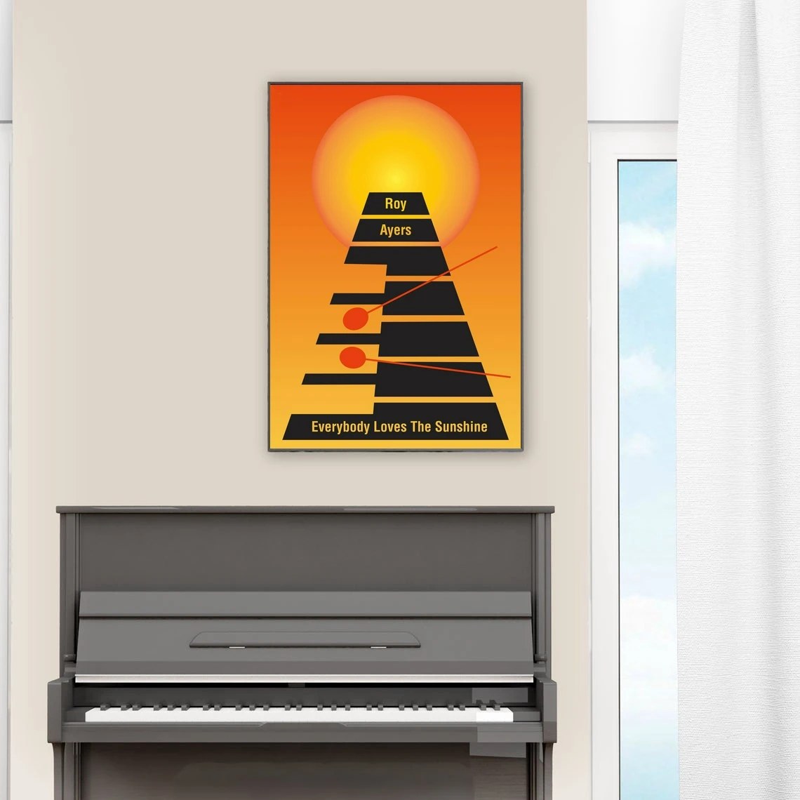 Everybody Loves The Sunshine Music Album Poster Art Print Canvas Painting Wall Pictures Living Room Home Decor (No Frame)