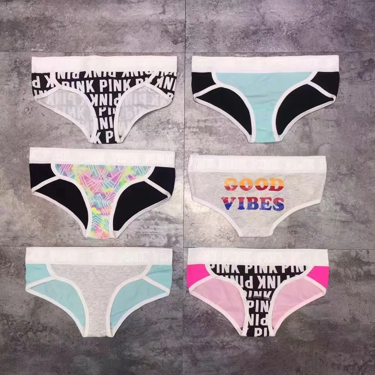 Women's Underwear Cotton Underpanties Pink Letter Fashion Color Cute Sport Cool Girl Sexy Lingerie Briefs Female Panties