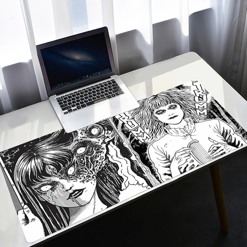 Junji Ito Tees Horror Mousepad, exclusivo Desktop Mat, Acessórios Gamer, Grande Velocidade, Teclado de Computador, Mouse Pad, PC Gamers Playmat