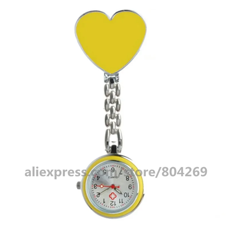 2021 Fashion Pocket Watch Doctor Alloy Heart Watches Nurse Fashion Medical With Clip Pocket Watches hsb110503