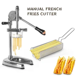 30cm Super Long French Fries Maker Manual Squeeze Machine Extrusion Batter Mashed Potatoes Fried Chip Processor Tool