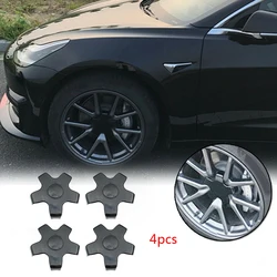 Car Carbon Fiber Plastic Wheel Center Hub Cap Cover Protection Rim Cap for Tesla Model 3