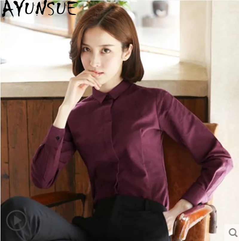 AYUNSUE camicia moda donna coreana Top donna autunno inverno camicie 2021 camicia donna ufficio camicetta sottile per donna Chemisier Femme