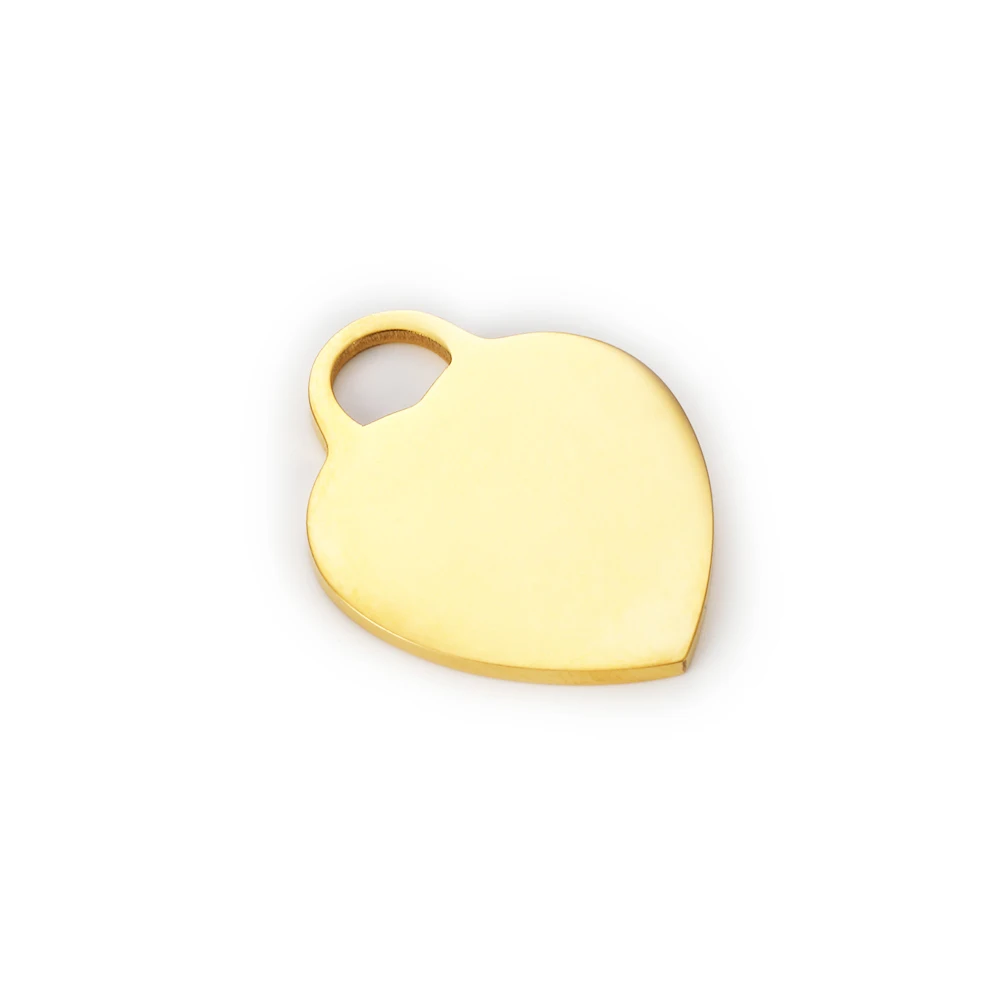 MaiLun 30 Stück Blanko-Herzanhänger aus Edelstahl, Herzperle, gravierbare Herzanhänger, Herzanhänger, Zubehör für Armband, Halskette – Detail 6