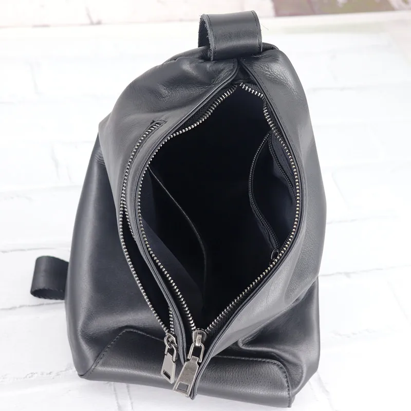 Female Chest Bags Shoulder Messenger Bags For Women 2023 New Natural Genuine Leather Unisex Large Capacity Travel Bag Designer