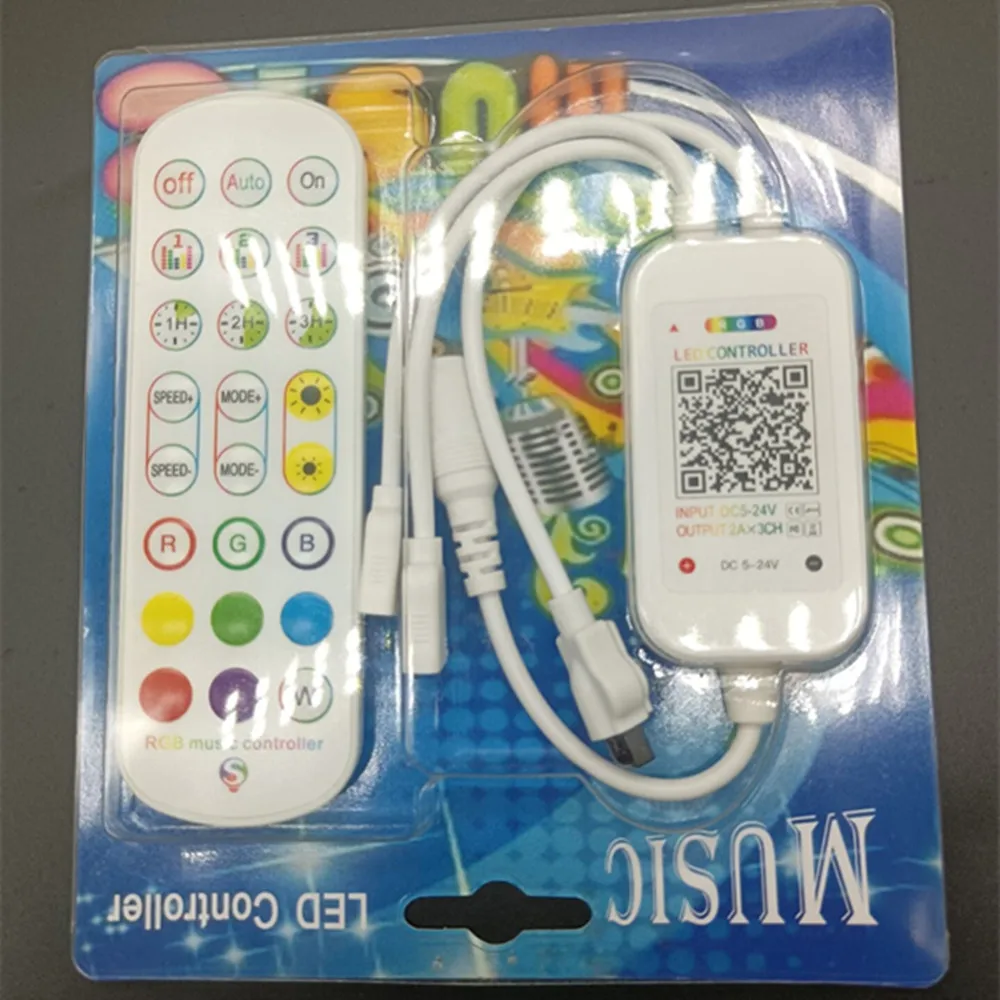 24-key Smart APP, Bluetooth Colorful Controller, Gradient With Music ButtonSuitable For 5-24V 5050 LED bar lighting acces