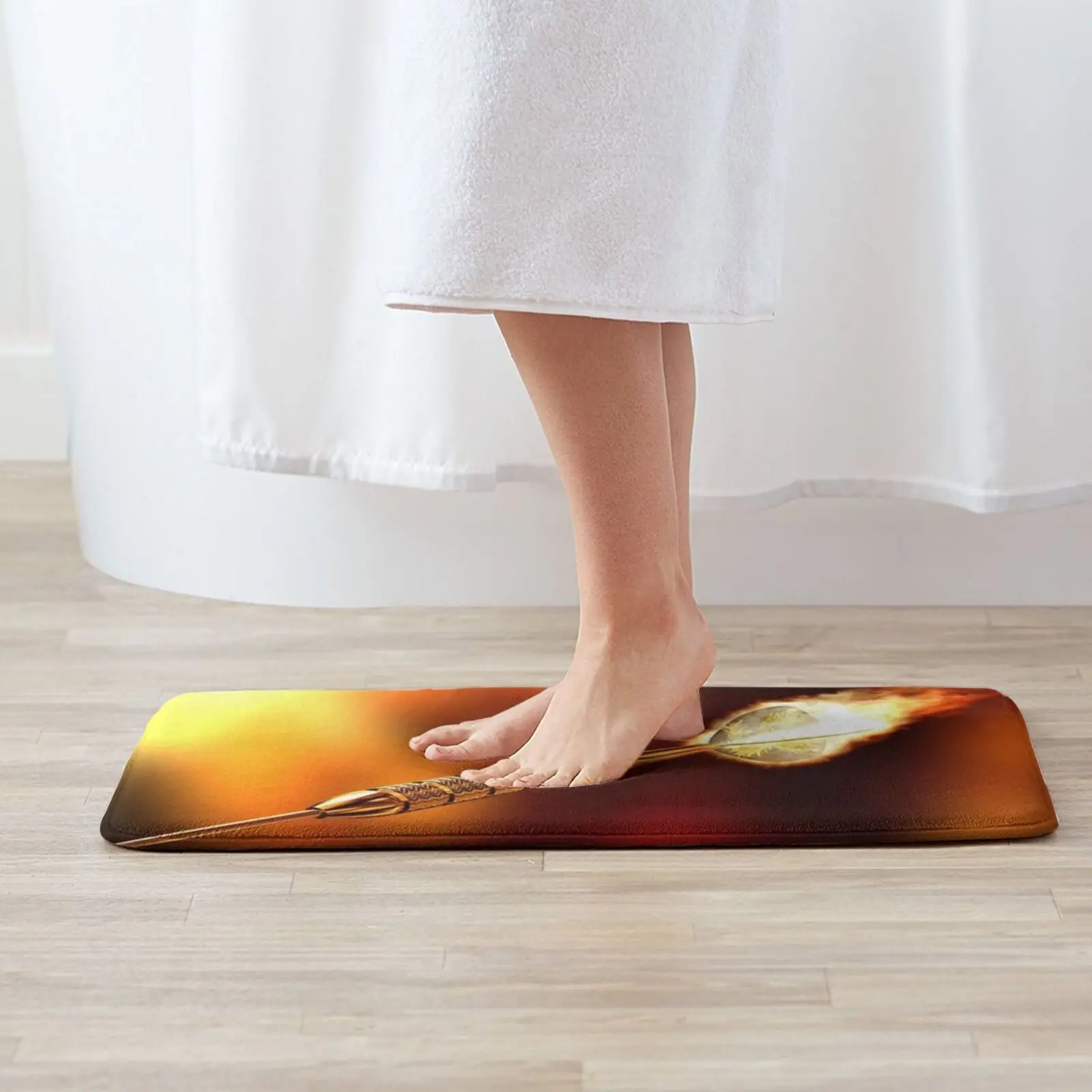 Flaming Dart Mat Rug Carpet Anti-Slip Floor Mats Bedroom Fire Wildfire Disaster Hazard Flame Fireball Blaze Bonfire Inferno