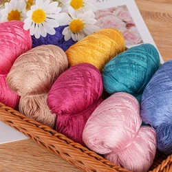 100g Mulberry Silk,Yarn Ice Silk Thread, Crochet Thread, DIY Handmade Knitting Free Shipping Alize Yarn Sequin Thread Glitter