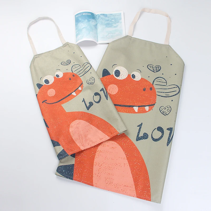 Cartoon Dinosaur Family Matching Outfit grembiule da cucina regolabile impermeabile Cook Stuff Mommy figlia Clothes