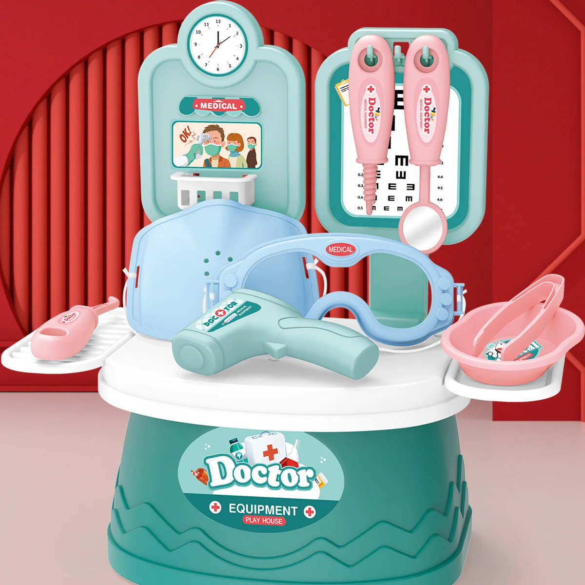 Juego de juguetes médicos para niños y niñas, Kit de simulación de Doctor de familia, juego de simulación, herramientas médicas, juguetes de juego de rol educativos