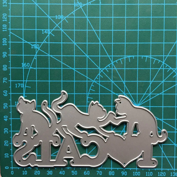 New Love Cat Number Alphabet Metal Cut Dies Stencils for DIY Scrapbooking Stamp/photo album Decorative Embossing Paper Card