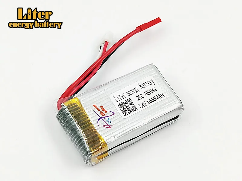 7.4V 1000mAH Remote control plane genuine 7.4V 1000mAH lithium battery You Di U829 703048 Lipo battery 25c