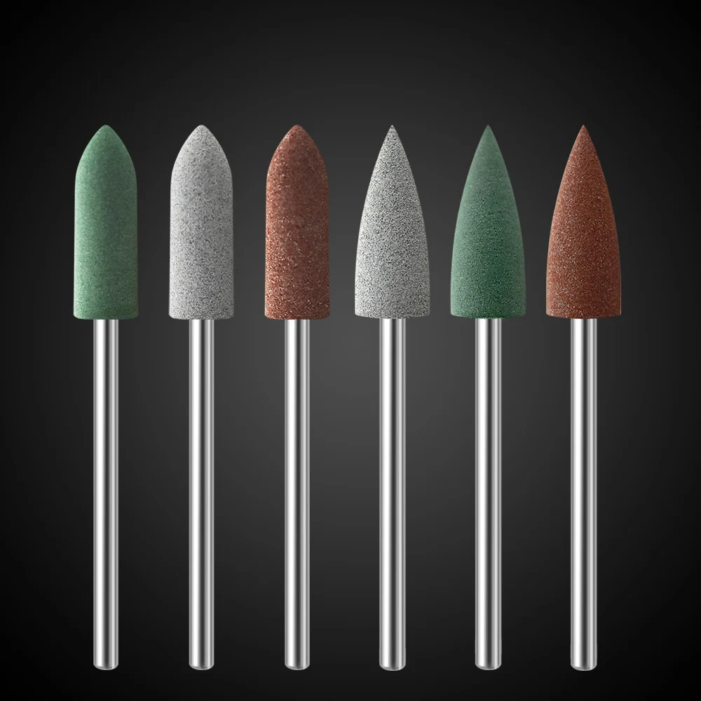 KADS Rubber Silicon Nail Drill Bits Set Electric Milling Cutters for Manicure Machine Nail Files Rotary Nail Drill Bit Tool