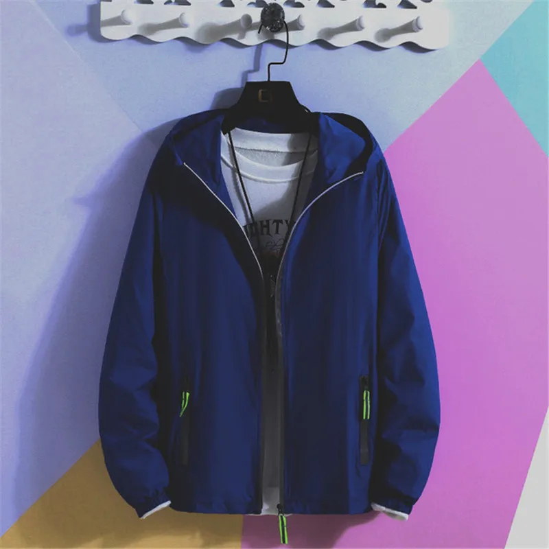 女性用フード付きサマージャケット,日焼け止め服,反射ジッパー,カジュアル,ラージサイズ7xl