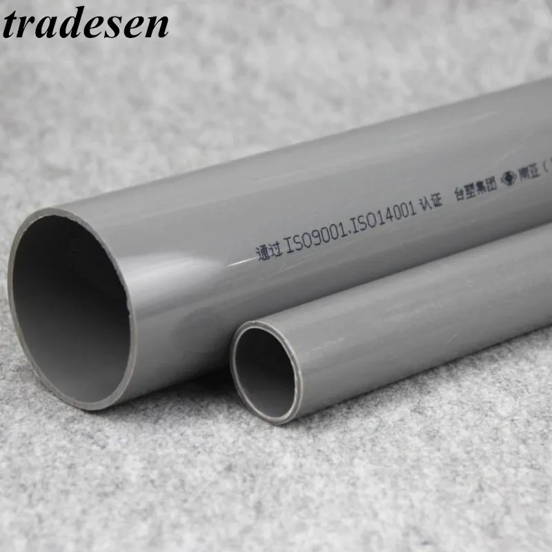 1pcs 50cm O.D 20~50mm Gray UPVC Pipe Hi-quality Water Supply Pipe Aquarium Irrigation Frame Planting DIY Fish Tank Water Tube