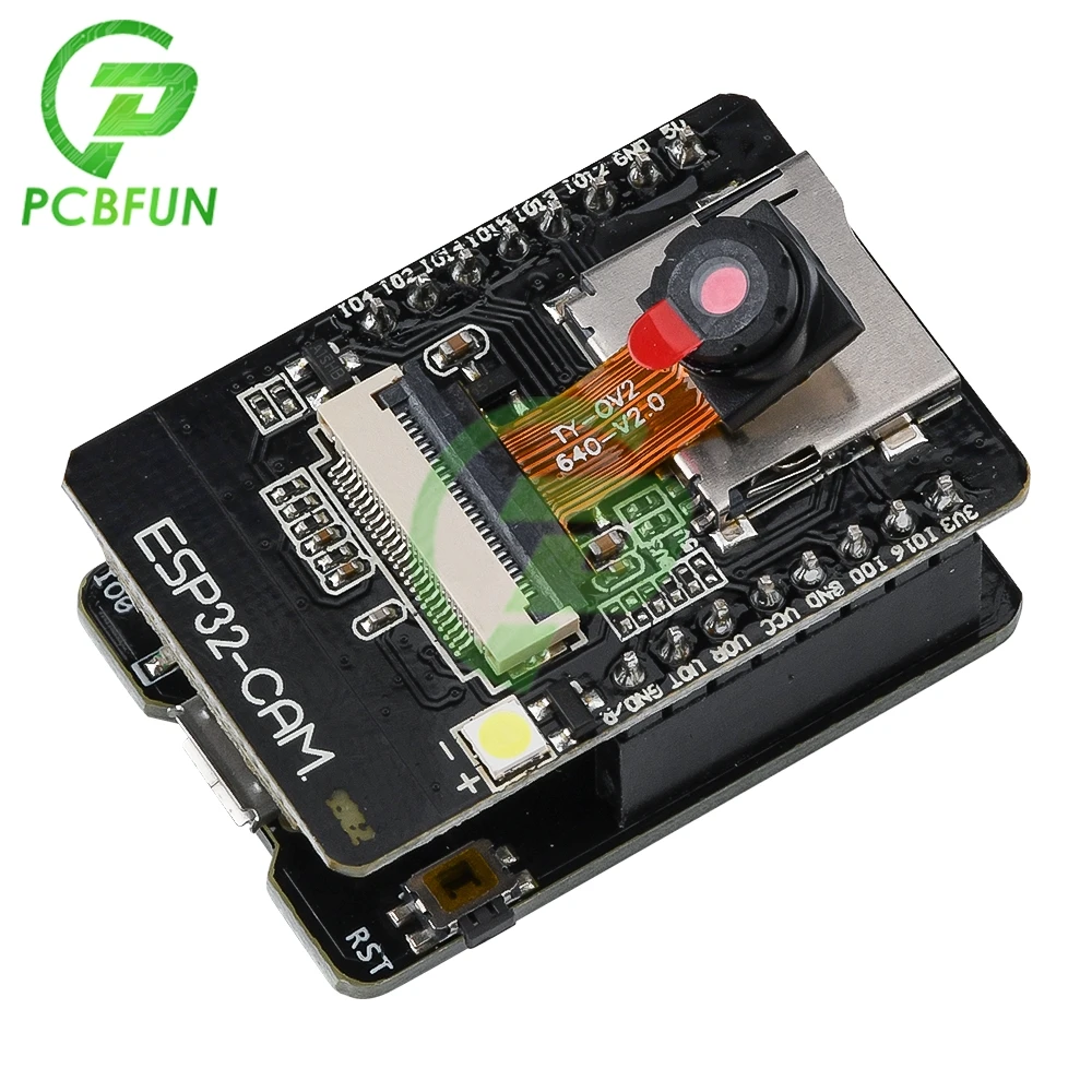 ESP32-CAM-MB WIFI ESP32 CAM Bluetooth Development Board with OV2640 Camera MICRO USB to Serial Port CH340G 4.75V-5.25V Nodemcu