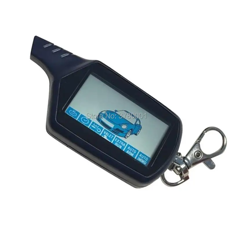 B9 LCD Remote Control For Russian Version Two Way Car Alarm Engine Start Key Starline B9 Twage Keychain