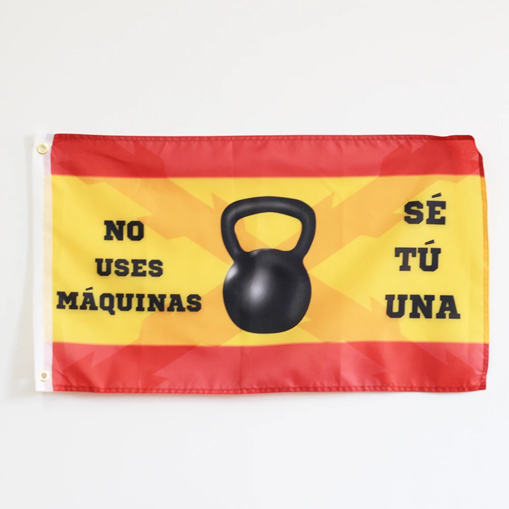 Flag of Spain With The Cross of Burgundy The Symbol of Gym Training Banner 3x5 FT 100D Polyester Brass Grommets