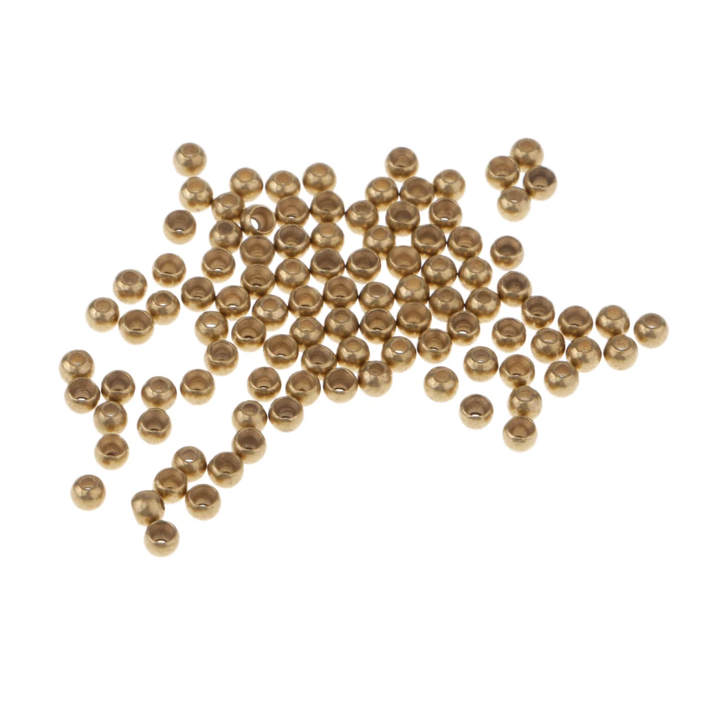 Lot 50/100Pcs Fly Tying Beads Brass Fly Fishing Nymph Head Ball Beads, - for Flies DIY, Lure Making