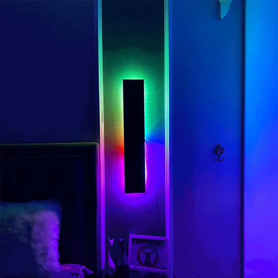 

APP Control RGB LED Wall Lamps Modern Minimalism Colorful Wall Light For Bedroom Bedside Living Room Cafe Bar Lighting Fixtures