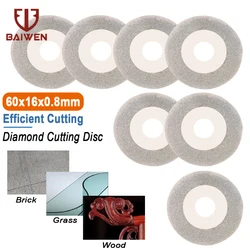 2-25Pack 60*16*0.8mm Diamantdoorslijpschijf Slijpen Cirkelzaagbladen Voor Haakse Slijper slijpen en Snijden Jade Marmer Hout